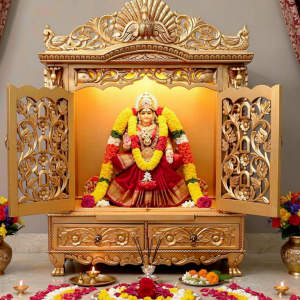 Elegant Wooden Mata Temple Design for Home