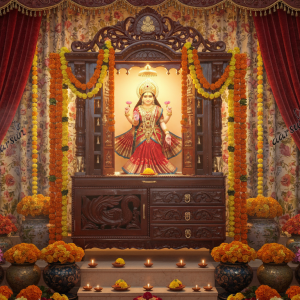 Latest Luxury Home Mata Temple Designs in Premium Wood