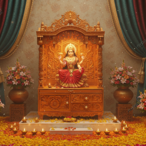 Classic Sheesham Wood Mata Mandir Design