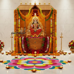 Royal Wooden Mandir Design for Mata Rani