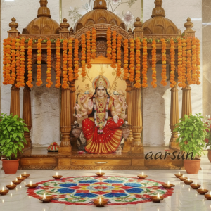 Wooden Temple Design for Peaceful Prayer Area