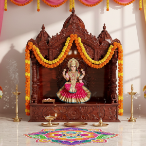 Wooden Mata Mandir with Beautiful Carvings