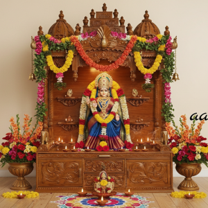 Decorative Wooden Mata Mandir for Living Room