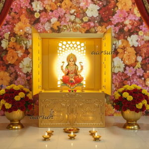 Elegant Wooden Mandir for Mata Rani Devotees