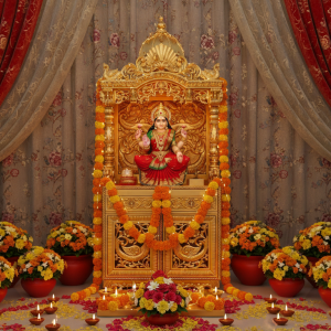 Designer Wooden Temple for Mata Rani Worship