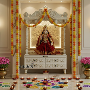 Beautiful Sheesham Wood Mata Mandir Design