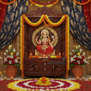 Sophisticated Wooden Mata Mandir Designs for Daily Devotion