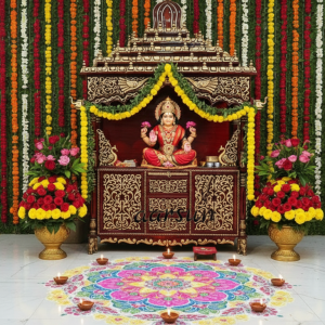 Hand-Carved Wooden Temple for Divine Blessings
