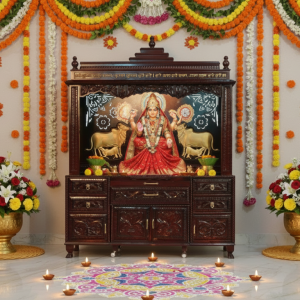 Handmade Wooden Mata Rani Mandir Designs